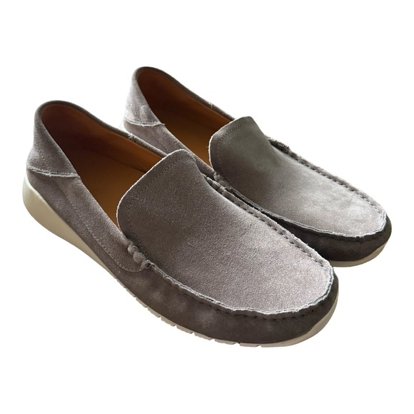 Olukai Men\'s KA\'A LOAFER Mens Grey Suede Slip On Loafers Drop In Heel Shoes‎ NEW main image 4